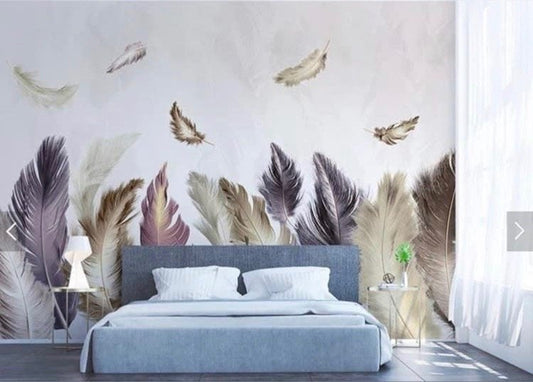 Feathers & Tropical Wallpaper