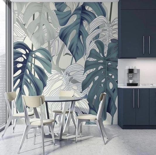 Feathers & Tropical Wallpaper