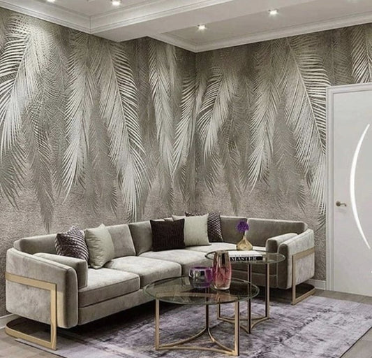 Feathers & Tropical Wallpaper