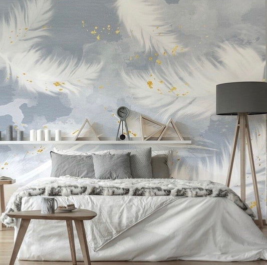 Feathers & Tropical Wallpaper