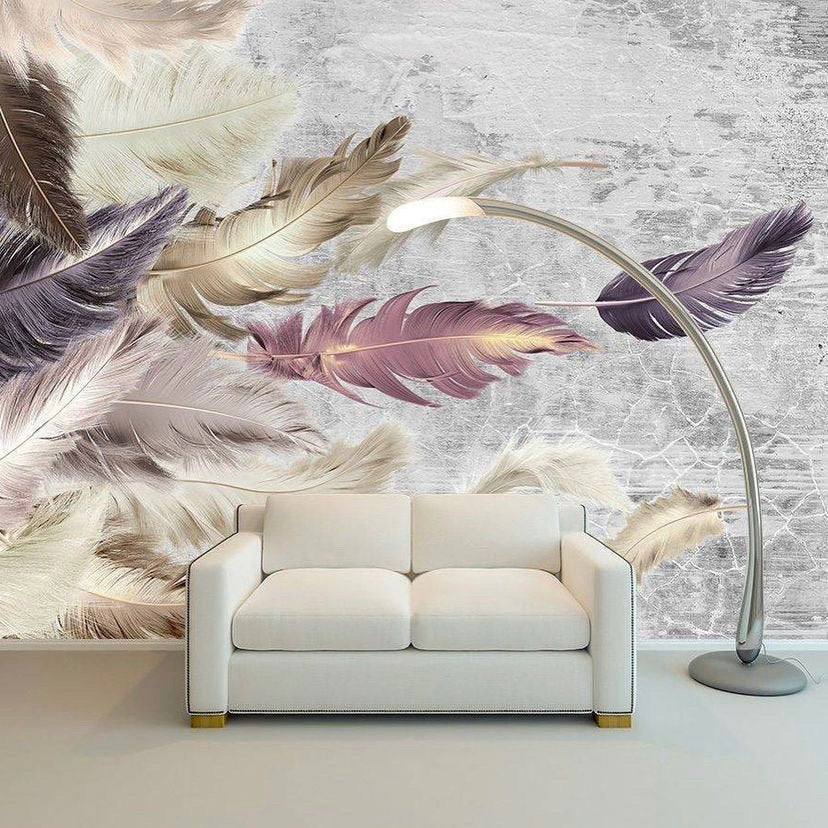 Feathers & Tropical Wallpaper