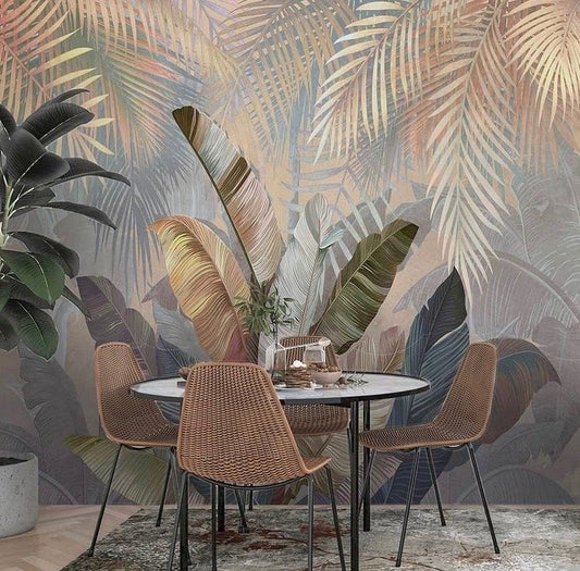 Feathers & Tropical Wallpaper