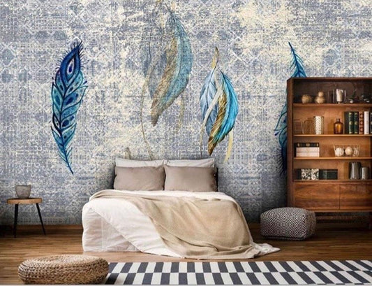 Feathers & Tropical Wallpaper