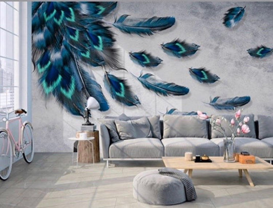Feathers & Tropical Wallpaper