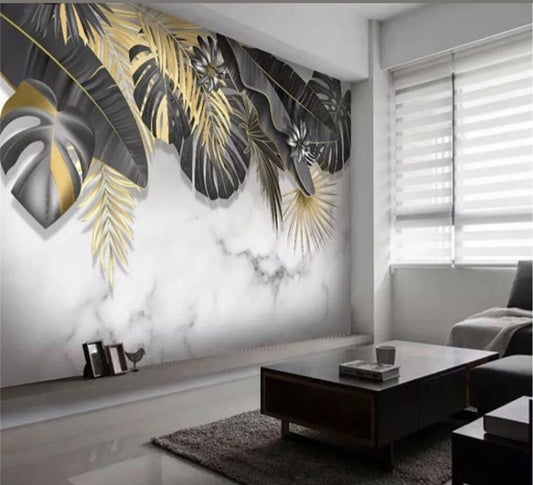 Feathers & Tropical Wallpaper