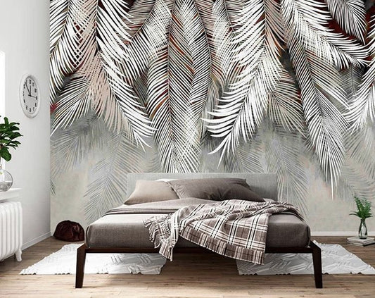 Feathers & Tropical Wallpaper