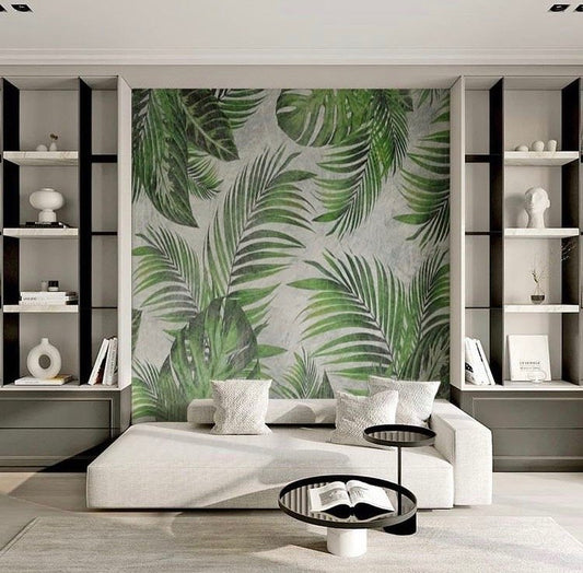 Feathers & Tropical Wallpaper