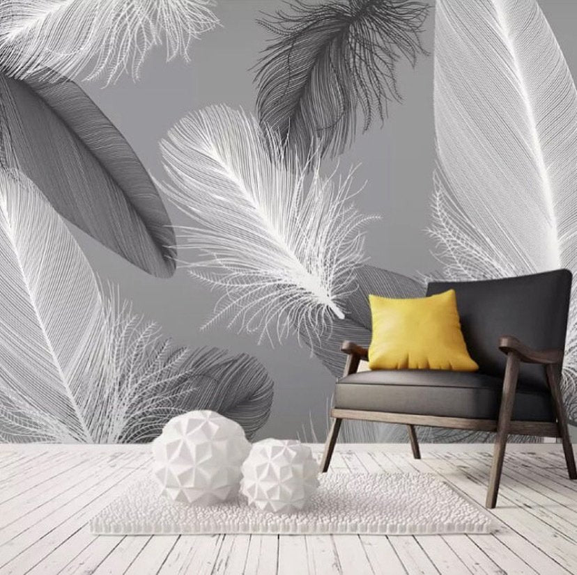Feathers & Tropical Wallpaper