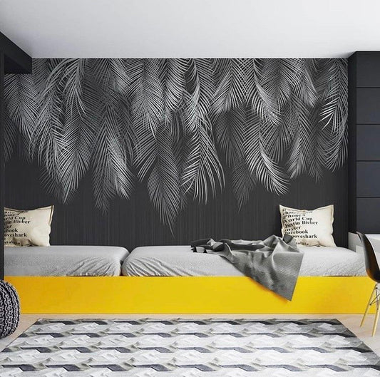 Feathers & Tropical Wallpaper