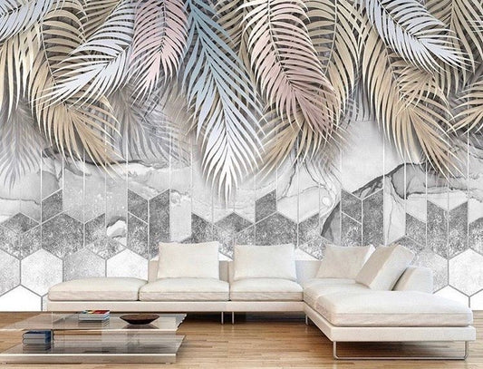 Feathers & Tropical Wallpaper