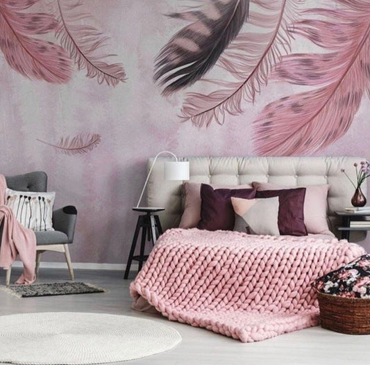 Feathers & Tropical Wallpaper