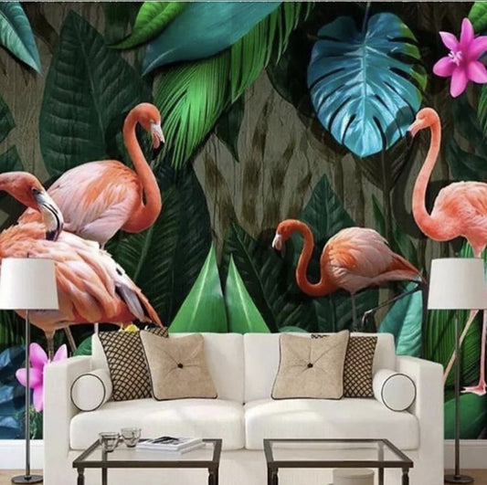 Feathers & Tropical Wallpaper