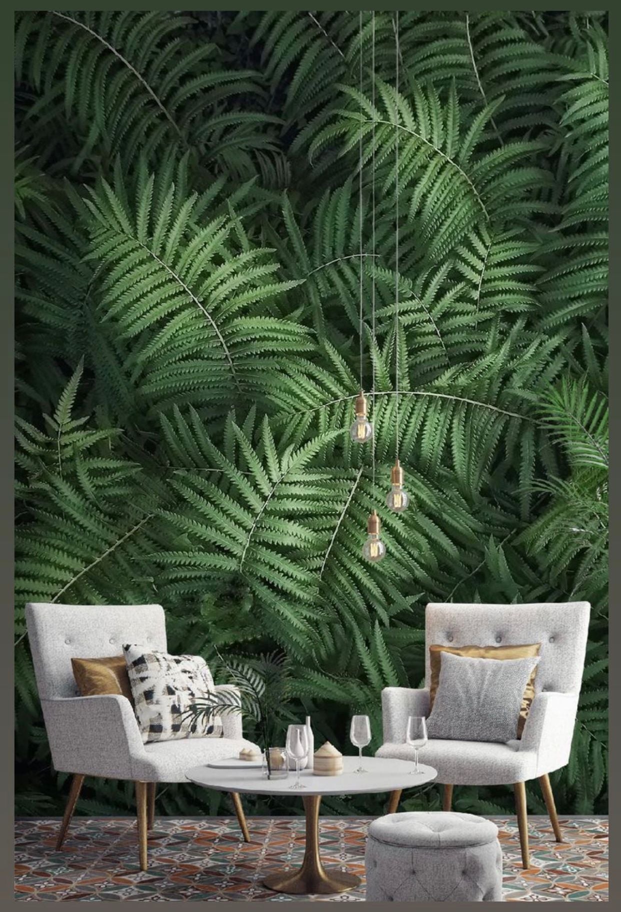 Feathers & Tropical Wallpaper