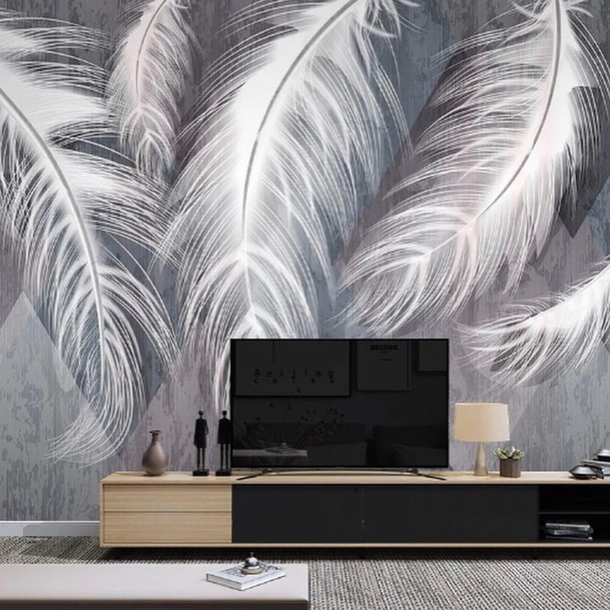 Feathers & Tropical Wallpaper