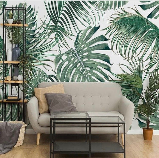 Feathers & Tropical Wallpaper