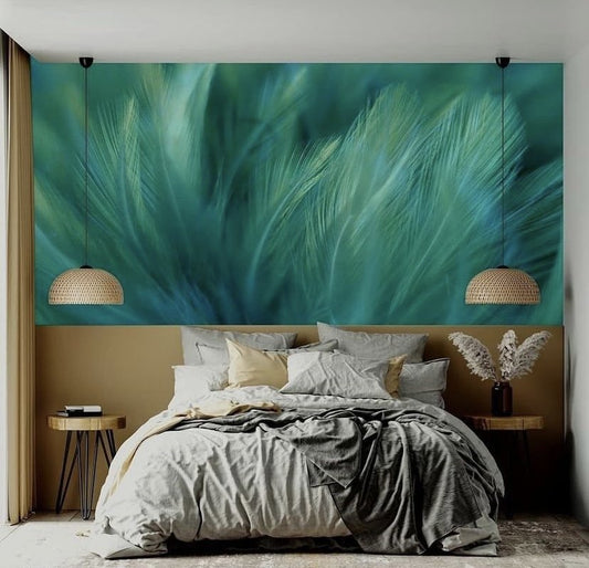 Feathers & Tropical Wallpaper
