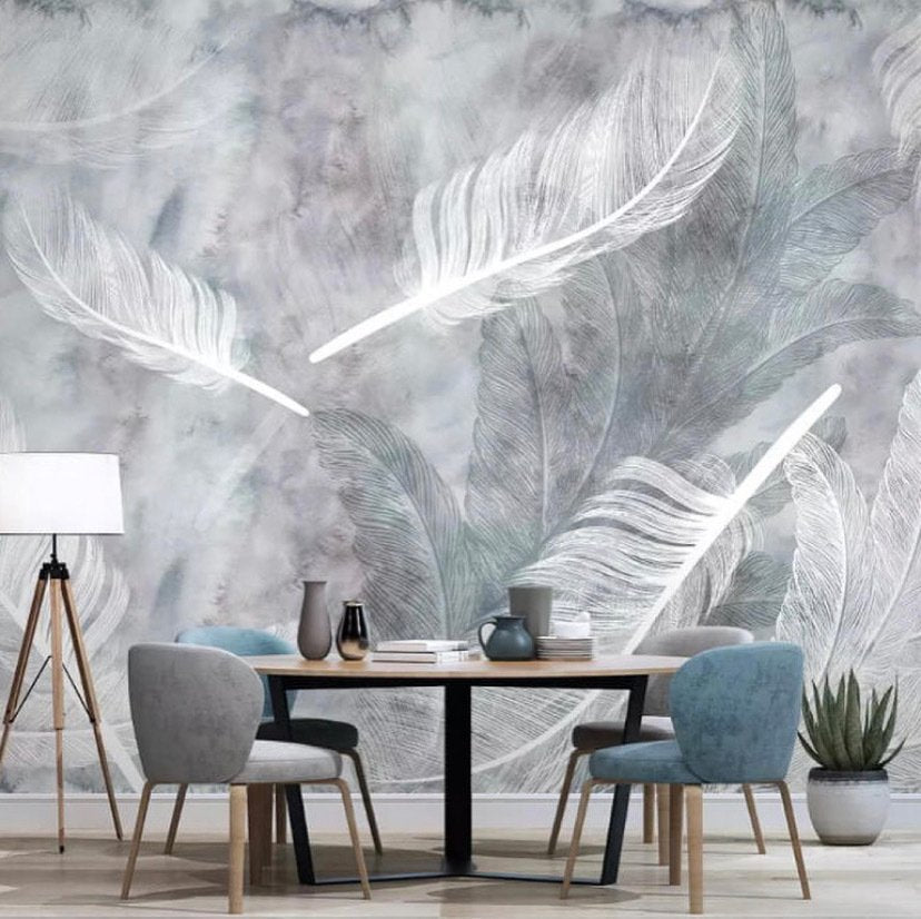 Feathers & Tropical Wallpaper