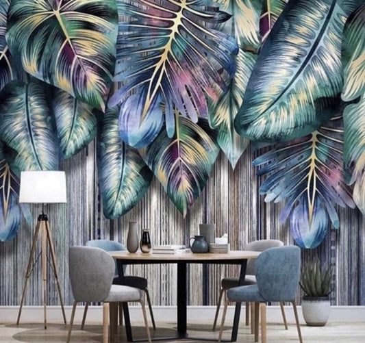 Feathers & Tropical Wallpaper