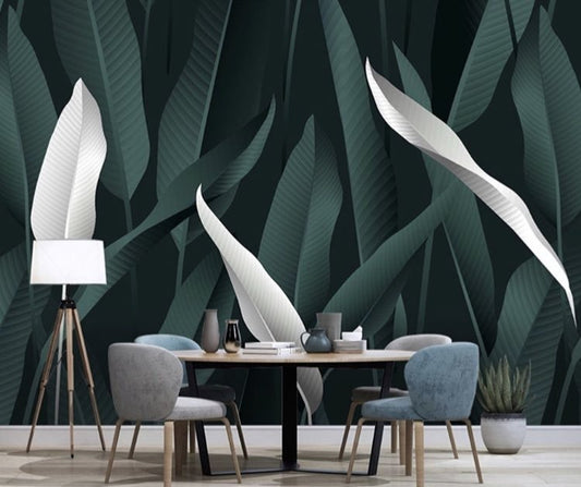 Feathers & Tropical Wallpaper